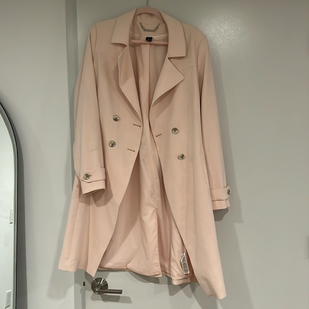 White House black market pink coat